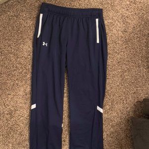Navy Under Armour Straight Leg Sweatpants Size M